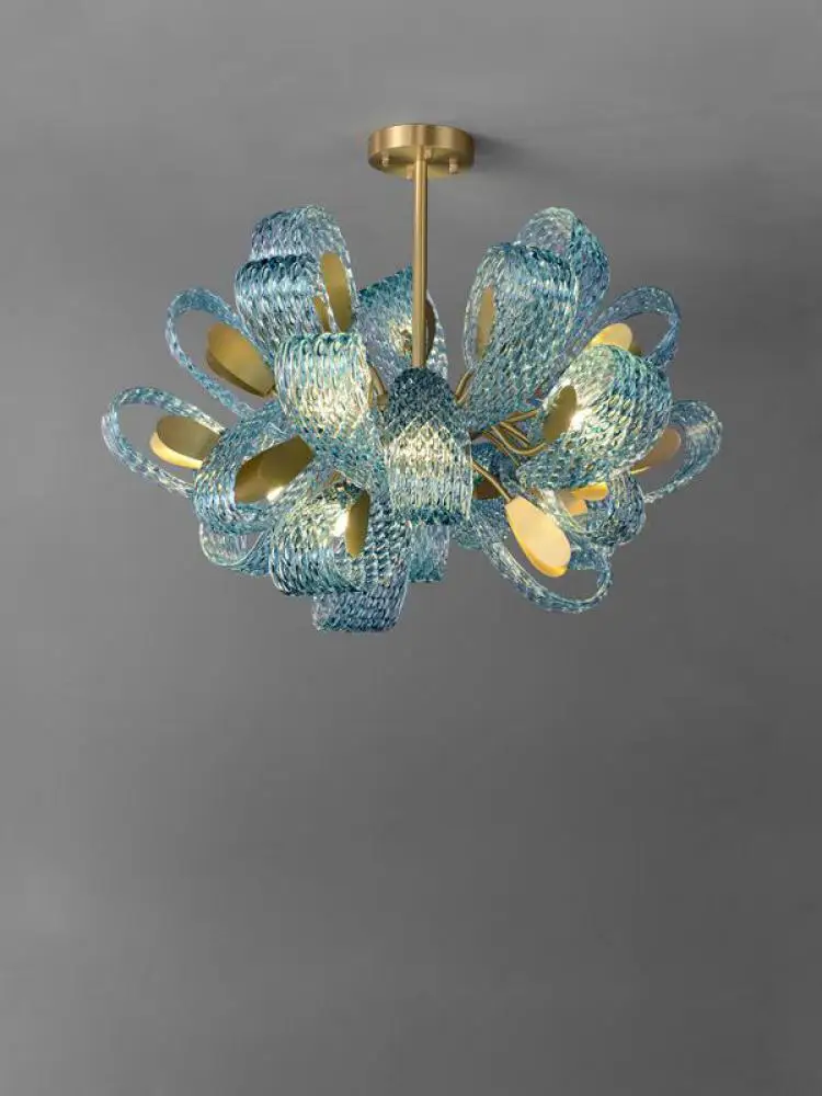 Современные дизайнерские Художественные Светодиодные синие стеклянные