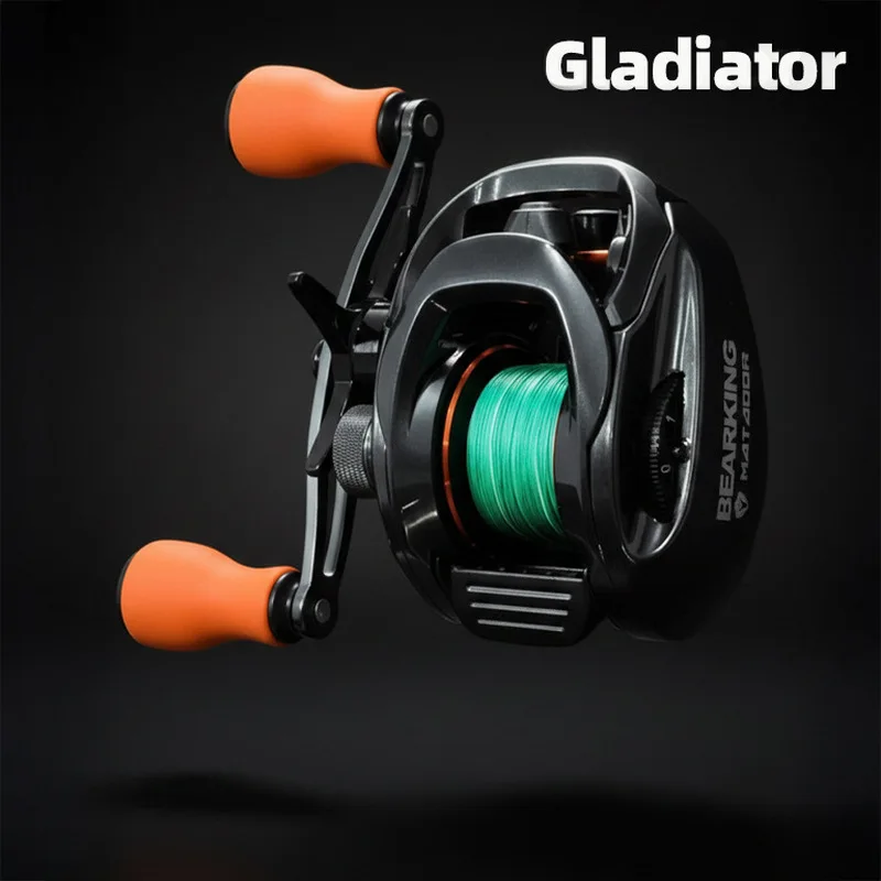 Фото Рыболовная катушка BEARKING Gladiator с латунным редуктором, мощным тормозом 15 кг, глубокой шпулей и черненой отделкой, для ловли на приманку. №2