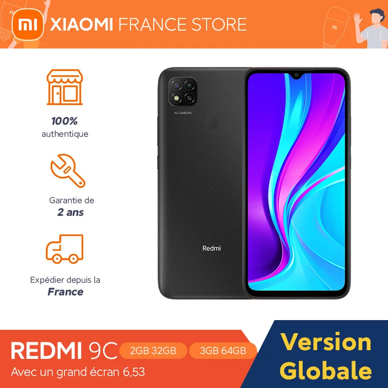 Смартфон Xiaomi Redmi 9C 3 ГБ ОЗУ 64 Гб ПЗУ тройная камера 13 МП дисплей 6 53 дюйма MTK Helio G35 5000