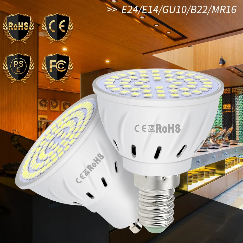 Светодиодный точечный светильник GU10, лампочка-кукуруза E27, E14, Светодиодная лампа MR16, светильник, B22, Точечный светильник, светодиодная ампул...