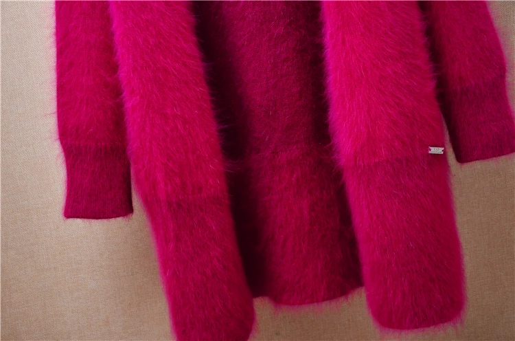 Женская осенне-зимняя одежда с розами кашемировый вязаный кардиган из волосатой