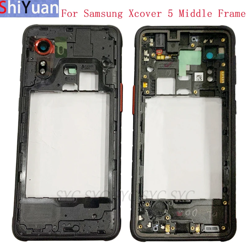 Корпус телефона средняя рамка центральный корпус Крышка корпуса для Samsung Xcover 5 G525 G525F G525N средняя рамка запасные части для ремонта