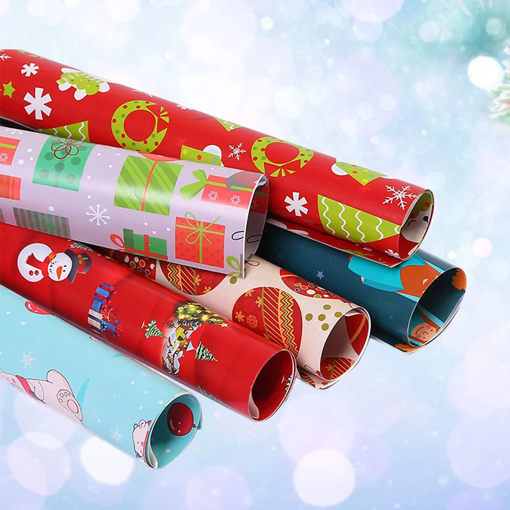 

Paper Wrap Wrapping Christmas Gift Bundle Tissue Wedding Rollprinting Festival Beautiful Packing Reversible