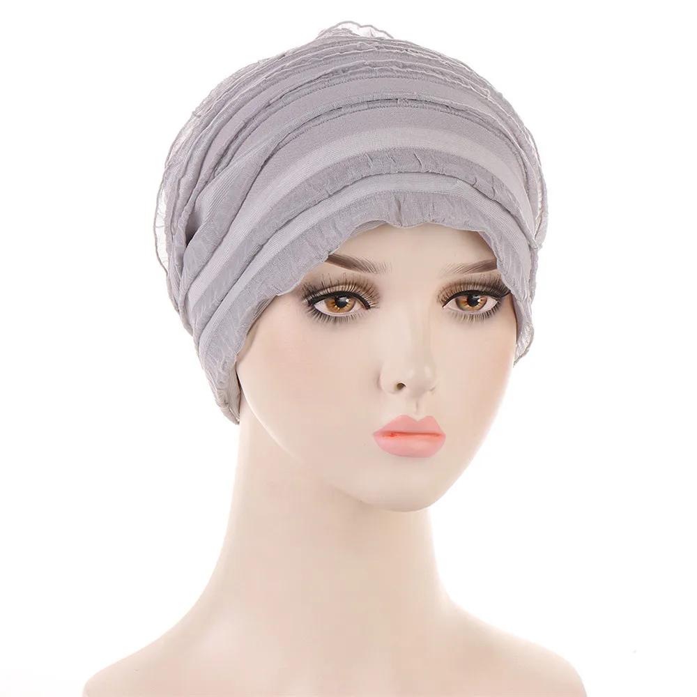 

2022 New Chemo Cap For Women Men Autumn Soft All-match Lace Bonnet Hat Outdoor Breathable Four Seasons Slouchy Beanie Skullies