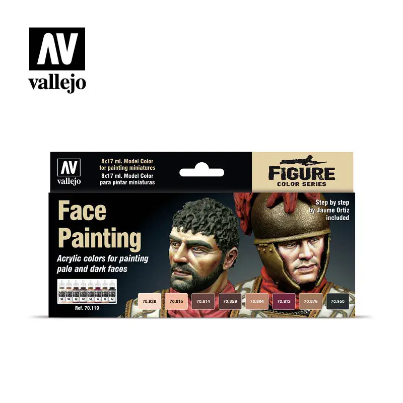 

Paint Model Moloring Pigment Water-Based Character Facial Coloring Painting AV Vallejo Spanish Set 70119 Spraying GUNPLA