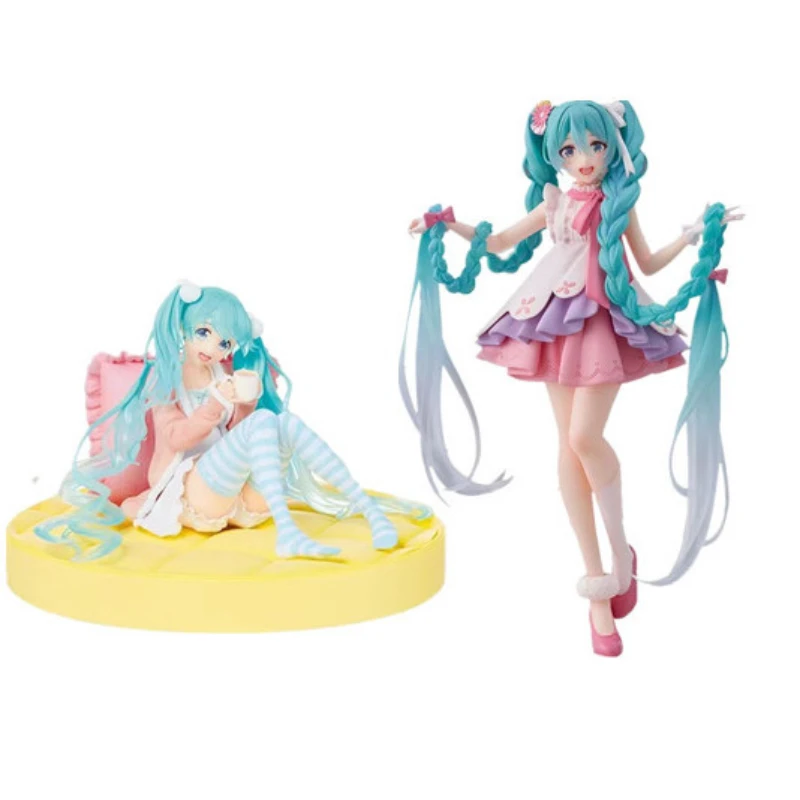 

Новинка 2022, симпатичная кавайная Статуэтка Мику из Аниме Хацунэ Мику, виртуальный певец, статуэтка Мику манга, фигурки из ПВХ, Коллекционная...