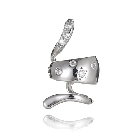 Серьги-клипсы Gemosa серебристого цвета