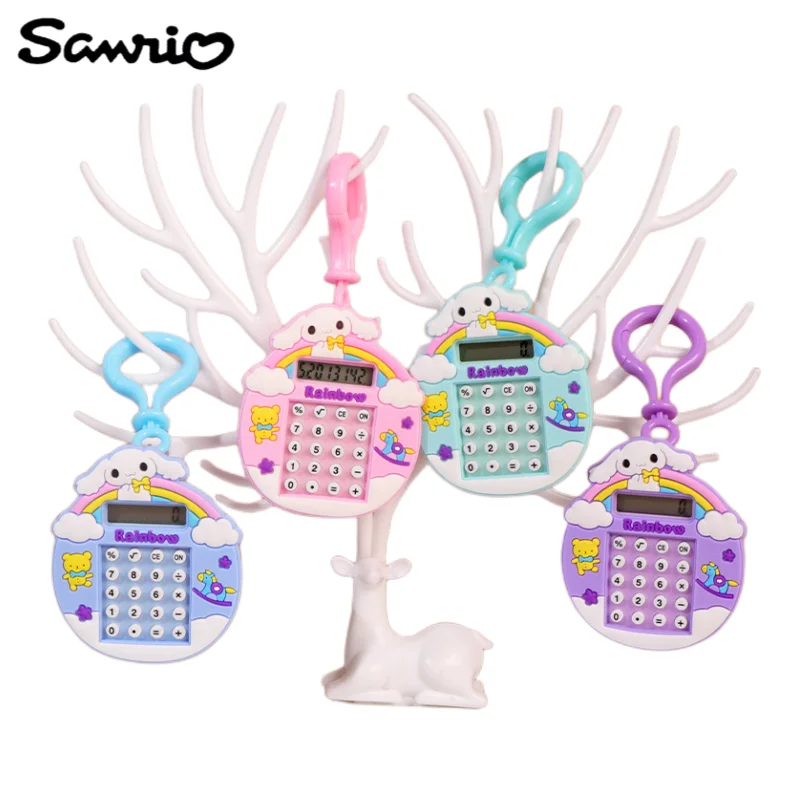 

New Cinnamoroll Anime Peripheral Kawaii Cartoon Multifunctional Calculator Keychain Pendant Creative Bag Ornament Gift Wholesale