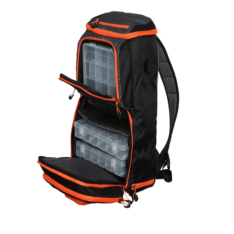 Ozark Trail Elite Fishing Tackle Backpack with Bait Cooler, Black