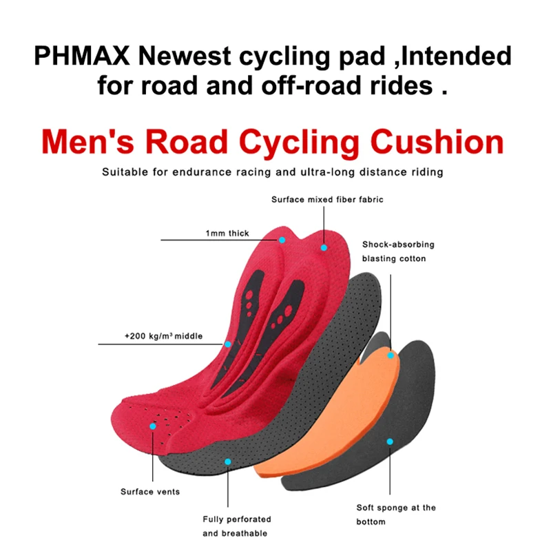 Комплект одежды PHMAX для велоспорта дышащая майка с коротким рукавом летняя