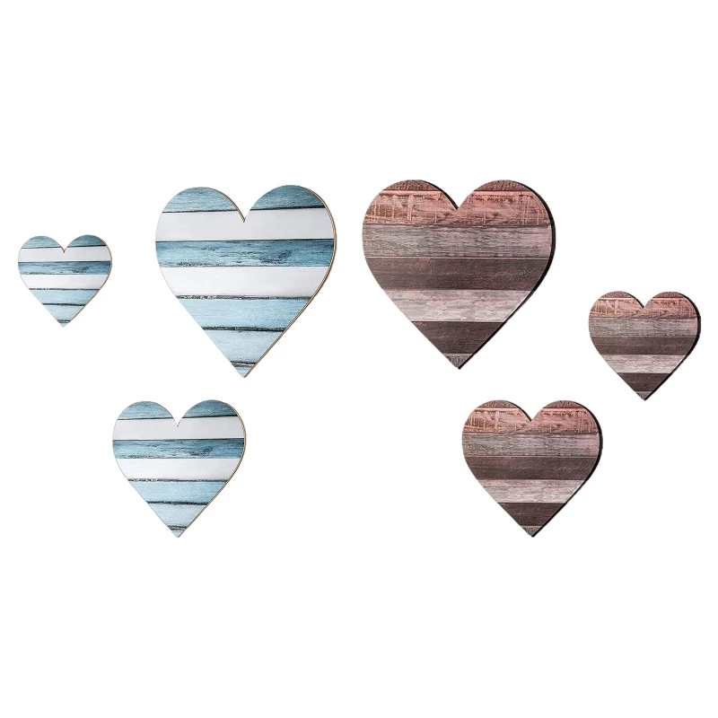 

3 шт./набор, деревянные подвески в форме сердца