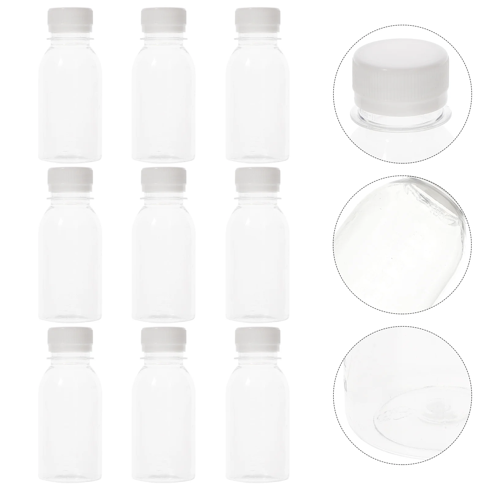 

Bottles Bottle Reusable Water Smoothie Empty Dressing Box Cup Shot Ginger Clear Salad Containers Beverage Caps Drink Sample