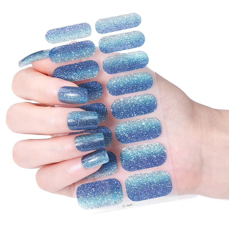 ZhengXiang 2024 корейские наклейки для дизайна ногтей водостойкая Золотая бабочка