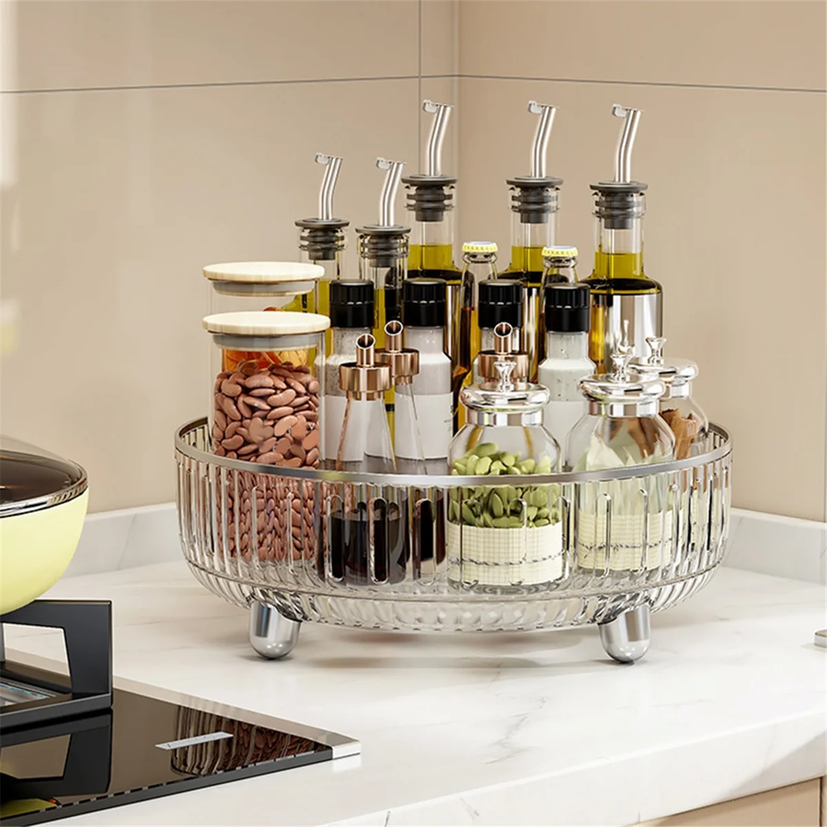 Вращающийся на 360 градусов Органайзер для косметики косметическое хранилище с