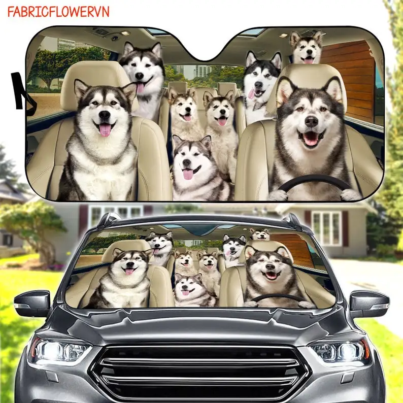 Alaskan Malamute Parasole Per Auto, Alaska Malamute Decorazione Per Auto, Parabrezza Per Auto, Amanti Dei Cani, Parasole Per Auto Per Cani, Regalo Per