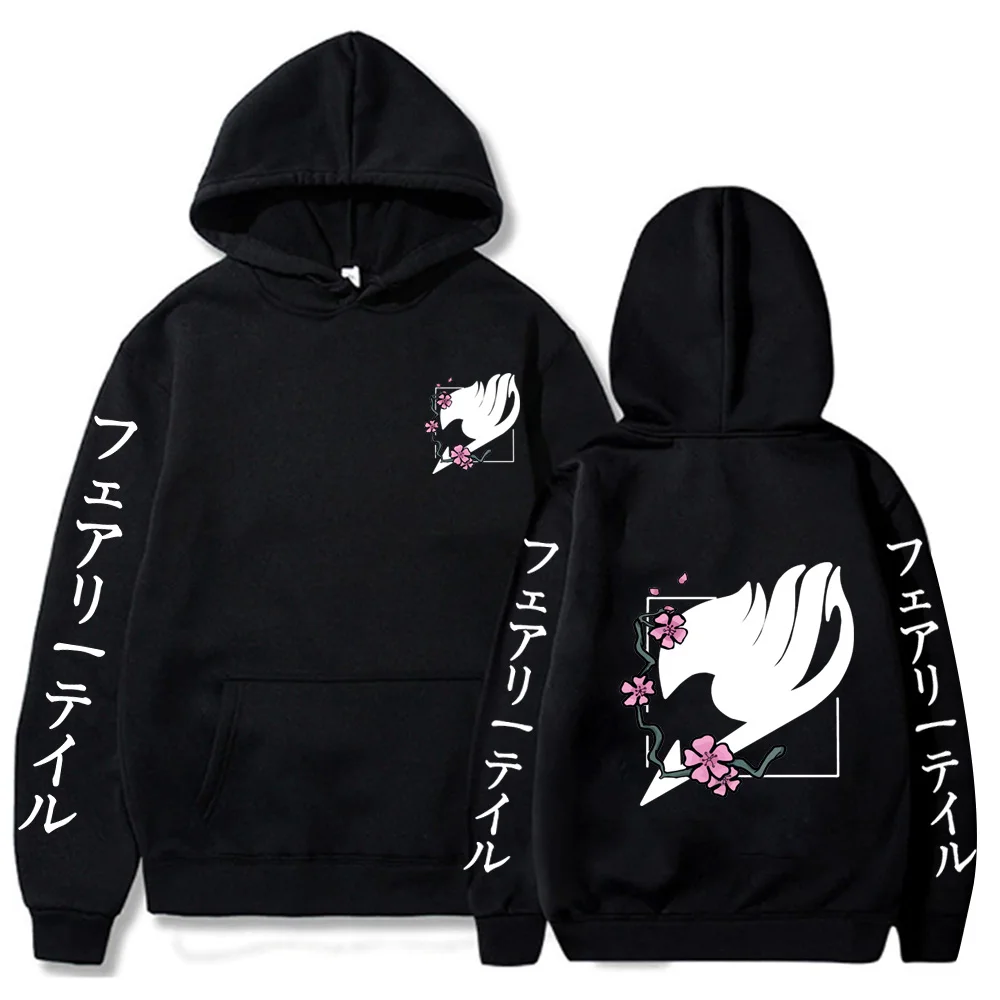 

Fairy Tail Unisex Hoodies Japanese Anime Printed Men's Hoodie Streetwear Casual Sweatshirts