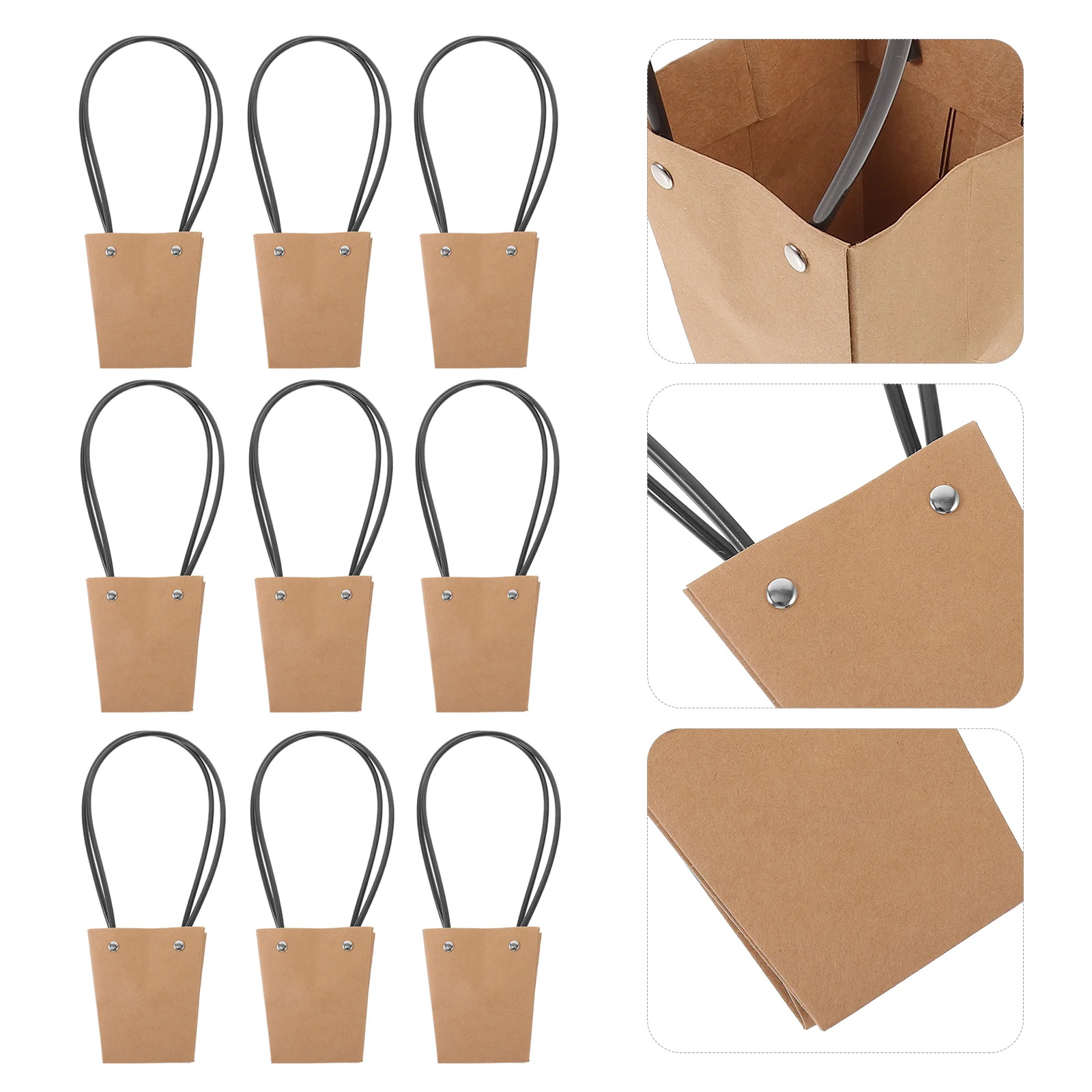 

10pcs Paper Flower Gift Bags Flower Bouquet Bags Box with Handle Paper Carrier Bags