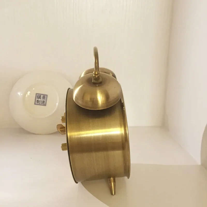 Настольные будильники из чистой меди ручные механические настольные часы