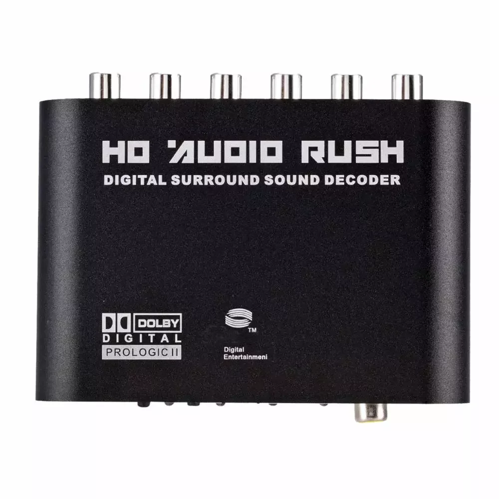 

GRWIBEOU Digital to Analog 5.1 channel Stereo AC3 Audio Converter Optical SPDIF Coaxial AUX to 6 RCA Sound Decoder Amplifier