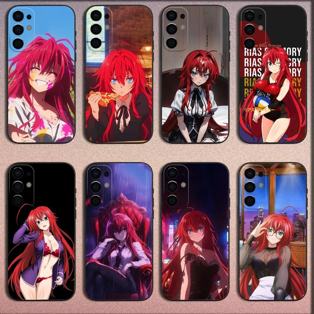 Чехол для телефона Anime R-Rias High Samsung S25 S24 S21 S22 S23 S30 Ultra S20 Plus Fe Lite Note 10 9 5G черный мягкий