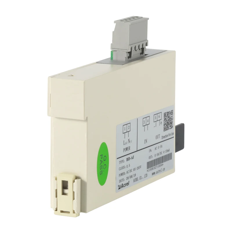 

Acrel Multi-function Electrical Transducer Output DC 4-20mA or 0-5V Electric Power Transmitter BD-DI Measure Direct Current