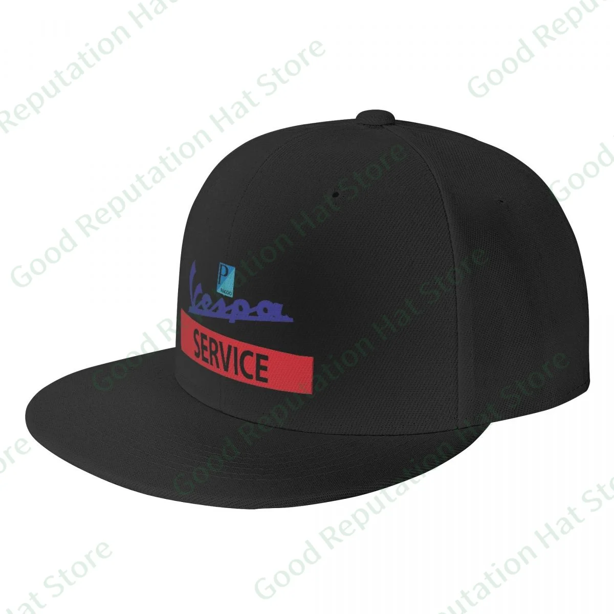 

Popular Italy Vespa Service Baseball Cap Flat Peak Hip Hop Sun Flat hat Hats Men Women Caps Male Casual Travel Outdoor Sun Hats