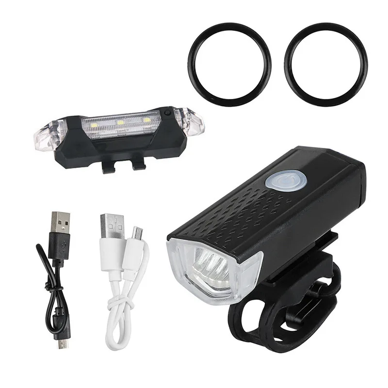 

Bike Light USB Rechargeable MTB Bicycle Front Rear Taillight Warning Lamp