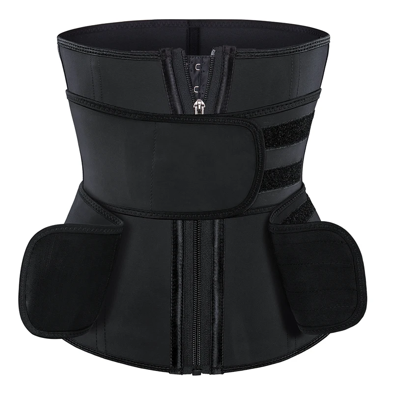 Plus Size Latex Waist Trainer Cincher for Women 7 Spiral Steel Boned Underbust Corset Bustier Body Shaper with Detachable Belts