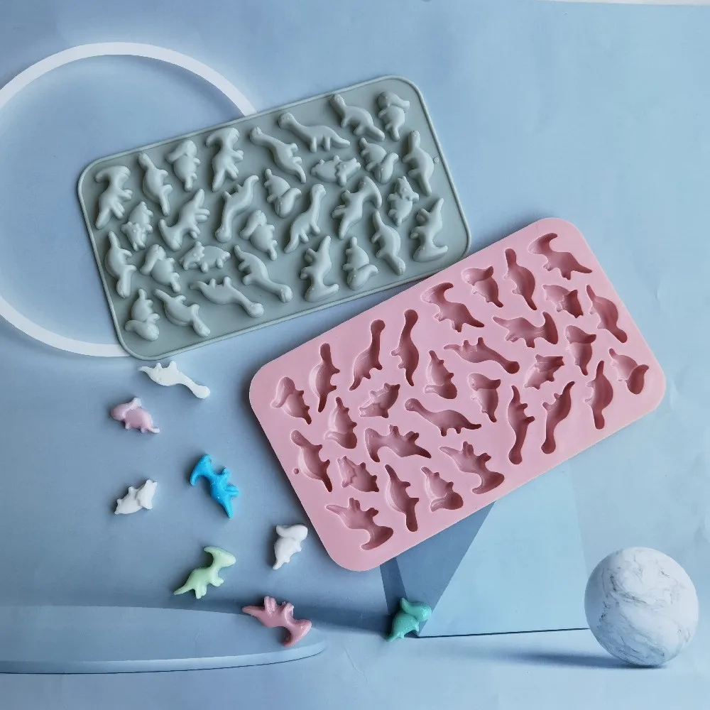 

30 Cavity Cute Dinosaur Chocolate Ice Cube Tray Mold DIY Cake Bakeware Tools Fondant Candy Mould Biscuit Cookies Baking Molds