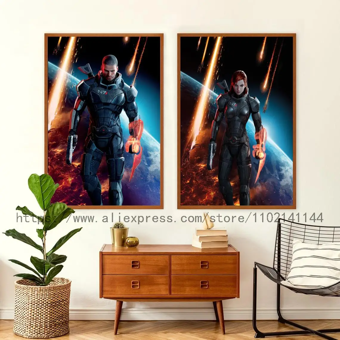 

Garrus Close Up Mass Effect Decoration Art Poster Wall Art Personalized Gift Modern Family bedroom Decor Canvas Posters