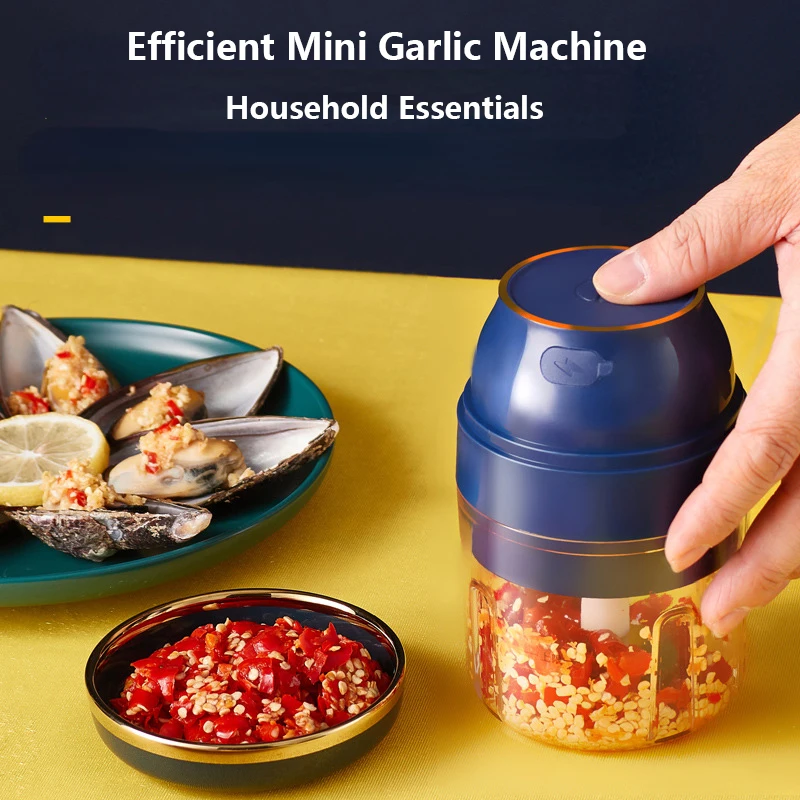 

250 мл мини-USB давилка чеснока беспроводной электрический Съемник чеснока пресс-Измельчитель Овощи Мясорубка измельчитель кухонный эффективный инструмент