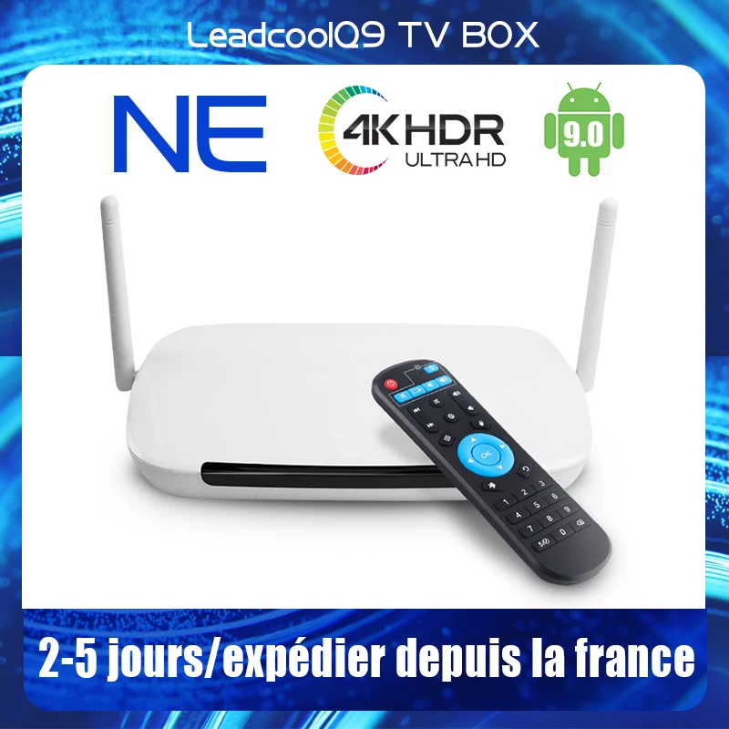 

Q9 Leadcool Android 9.0 Iptv Box Ship From France Amlogic S905W Quad Core 1GB 8GB 2.4GHz WIFI Media Player 4K Smart IP TV Box