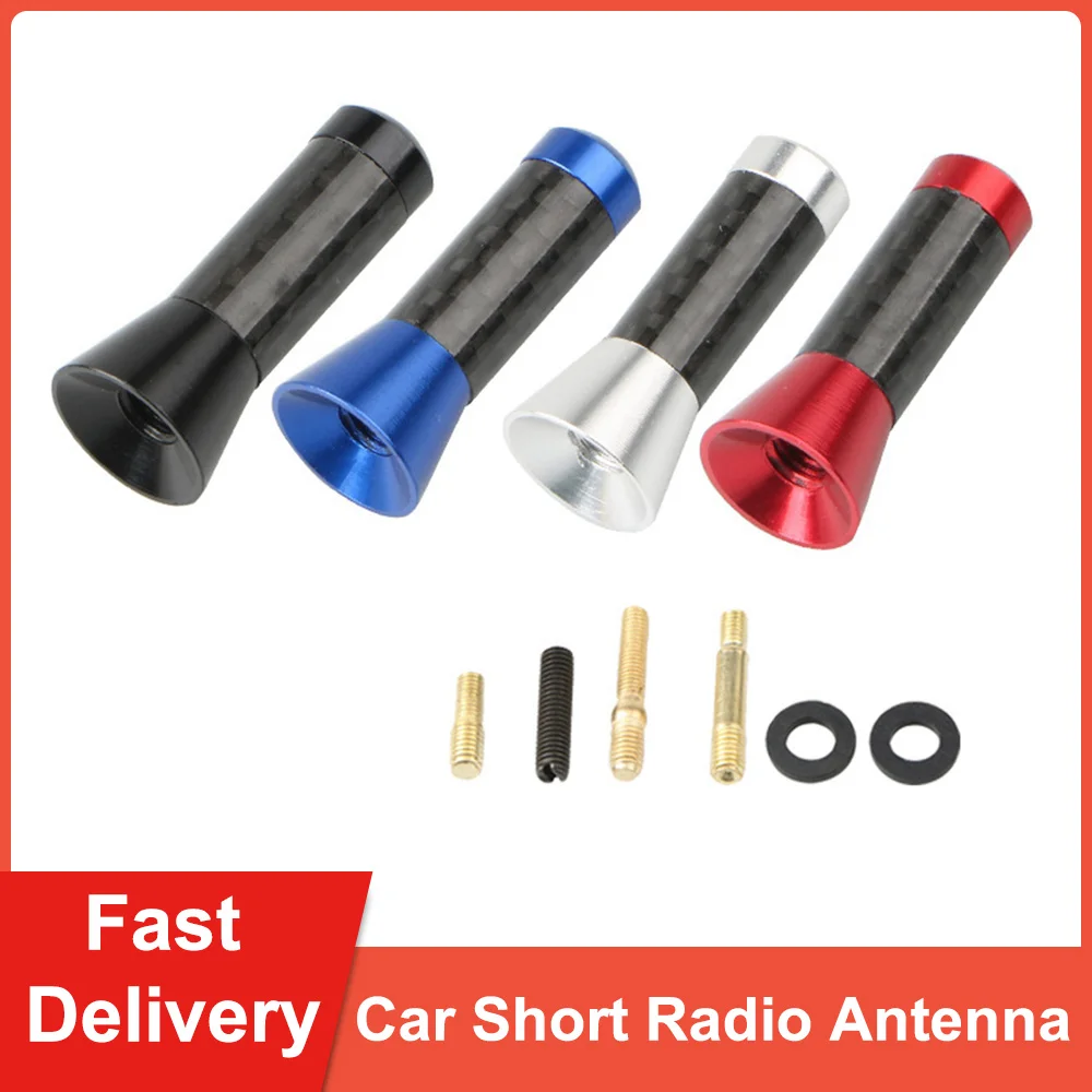 

Car Short Radio Antenna Aluminum Antenna Carbon Fiber Replacement Car Acessories For VW Bmw E90 E60 Golf 4 Ford Honda Antenna