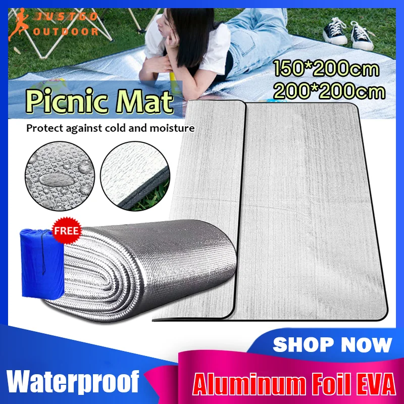 

Waterproof Picnic Mat Aluminum Film Outdoor Sleeping Mattress Tent Mat Pad Beach Hiking Lawn Lunch Grass Mat Thickened Cushion
