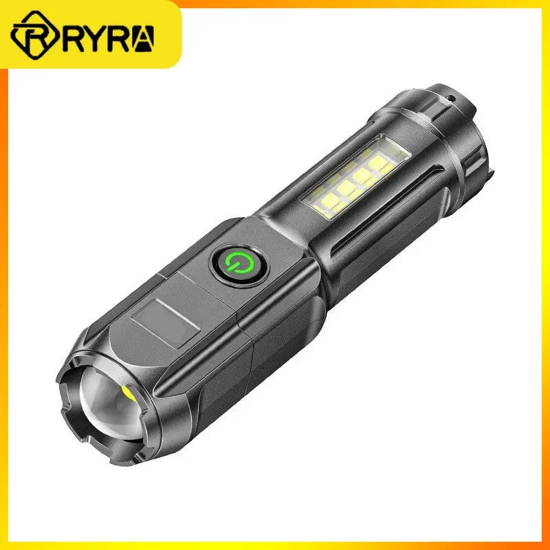 

Портативный фокусирующий фонарик, прожектор, перезаряжаемая лампа для наружного освещения, Usb зарядка, яркий светодиодный фонарик