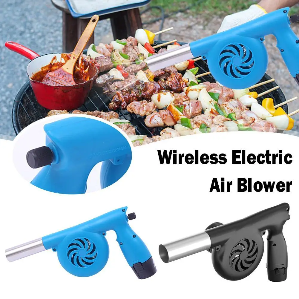 Outdoor Barbecue Fan Wireless Electric Air Blower 5000mA Lithium Battery 5000R Rechargeable For Camping Cooking Picnic Tools