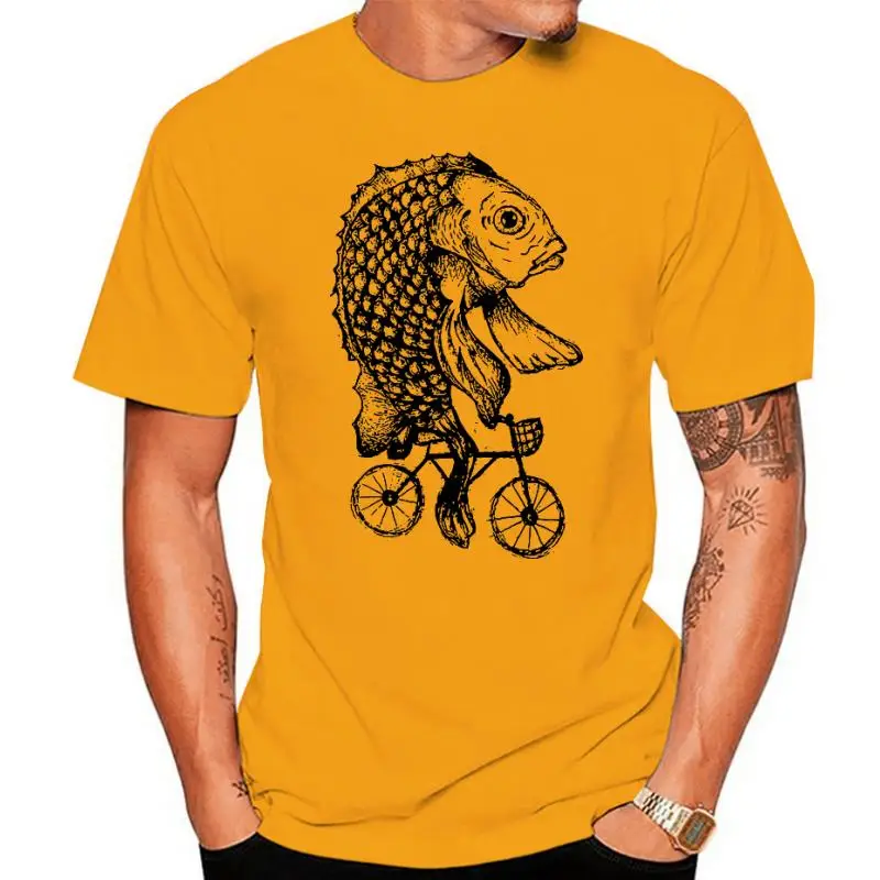 

Новейшая летняя мужская футболка с принтом рыбы езды на велосипеде забавные хипстерские топы с животными акулы для езды на велосипеде диза...