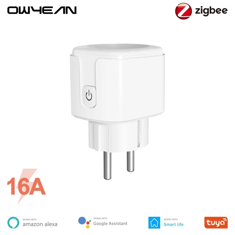 

Tuya Zigbee 3.0 EU Smart Plug Socket 16A Power Monitor Smart Life Alexa Echo Google Home Assistant Automation Remote Voice Timer