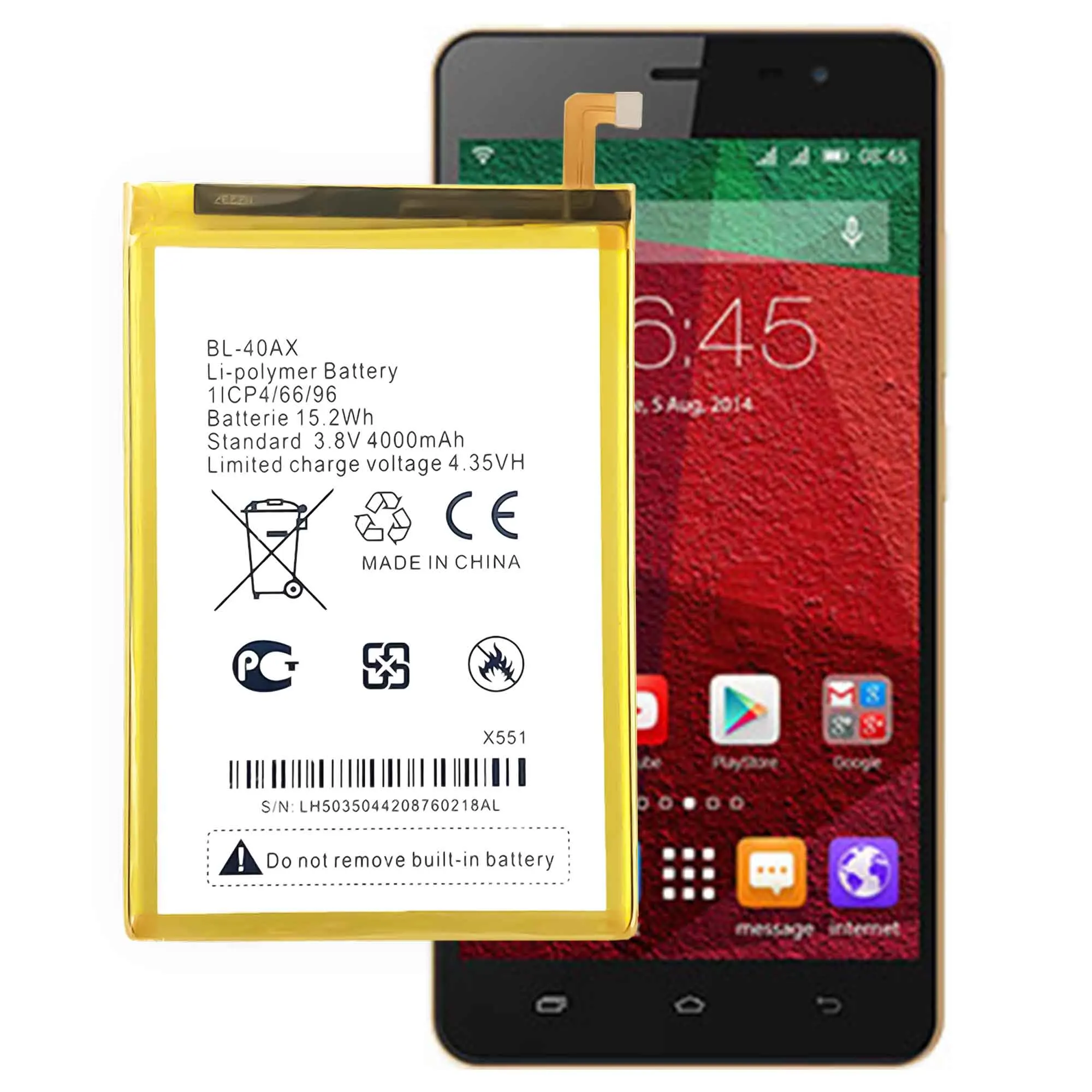 3 8v 4000mah replacement battery for infinix hot note x551 bl 40ax bl 40ax baterij batterie batteria cell phone batteries free global shipping
