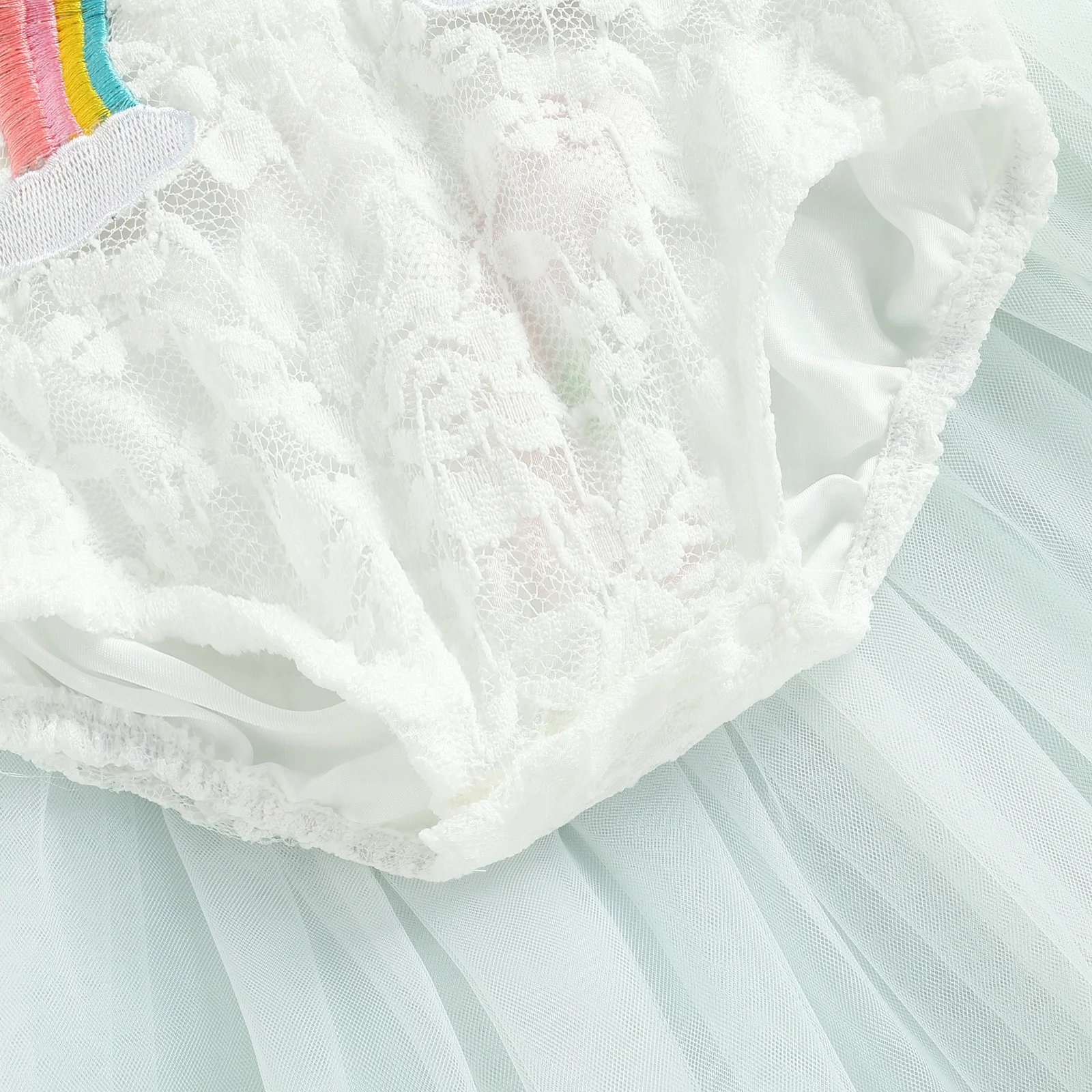 Летнее боди для маленьких девочек с юбкой-пачкой и коротким рукавом |