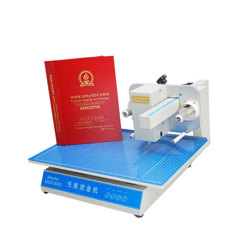 

AMD8025 digital printing machine / foil printer hot foil stamping printer for diary, book cover, leather, hardcover