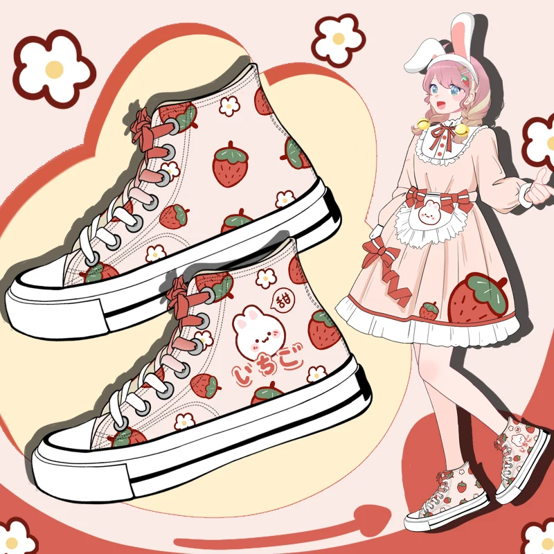 Amy and Michael-zapatos de lona de alta calidad para mujer, zapatillas bonitas de Anime pintadas a mano, vulcanizadas, para estudiantes, primavera 2022