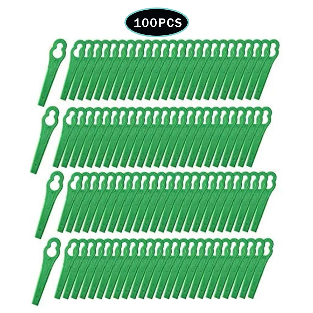 

100pcs Grass Trimmer Blade Replacement Blades For Bosch Einhell Lawn Mower Lawnmower Grass Garden Trimmer Replace Repair Part