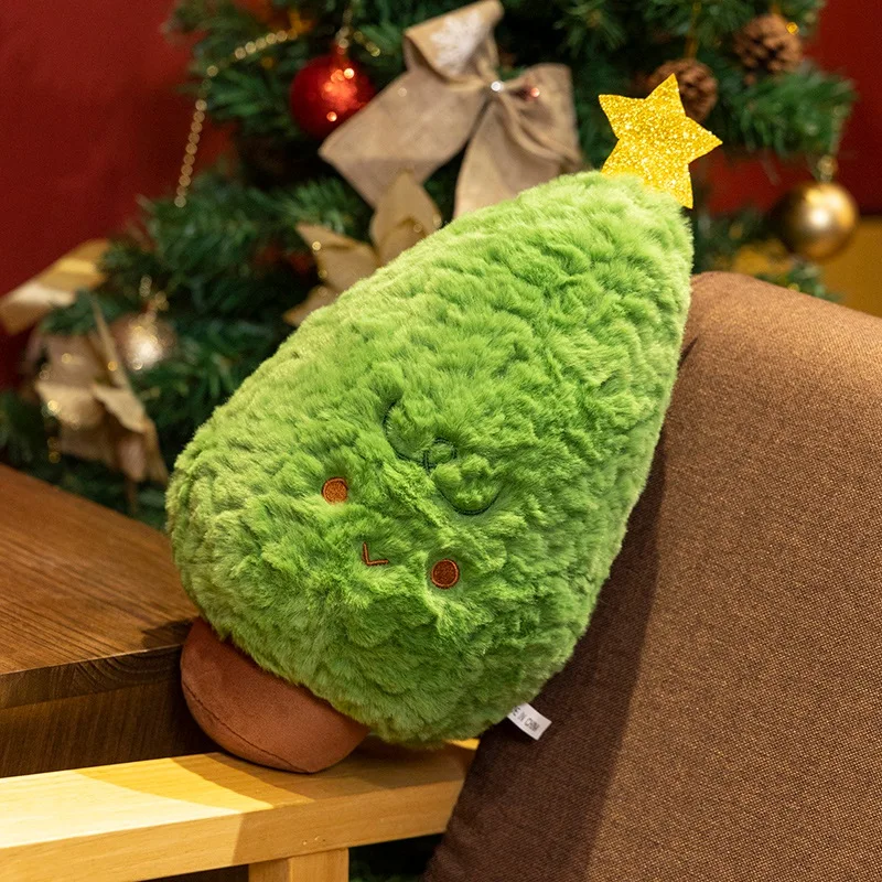 Рождественская елка в стиле Ins зеленая плюшевая игрушечная подушка креативный