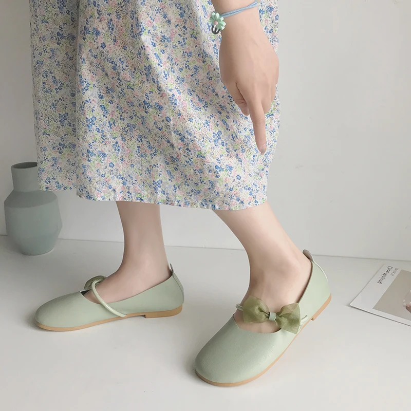 

Женские туфли-оксфорды в стиле ретро с круглым носком, повседневные Мягкие кроссовки с бантом и закрытым носком, элегантная кожаная Классич...