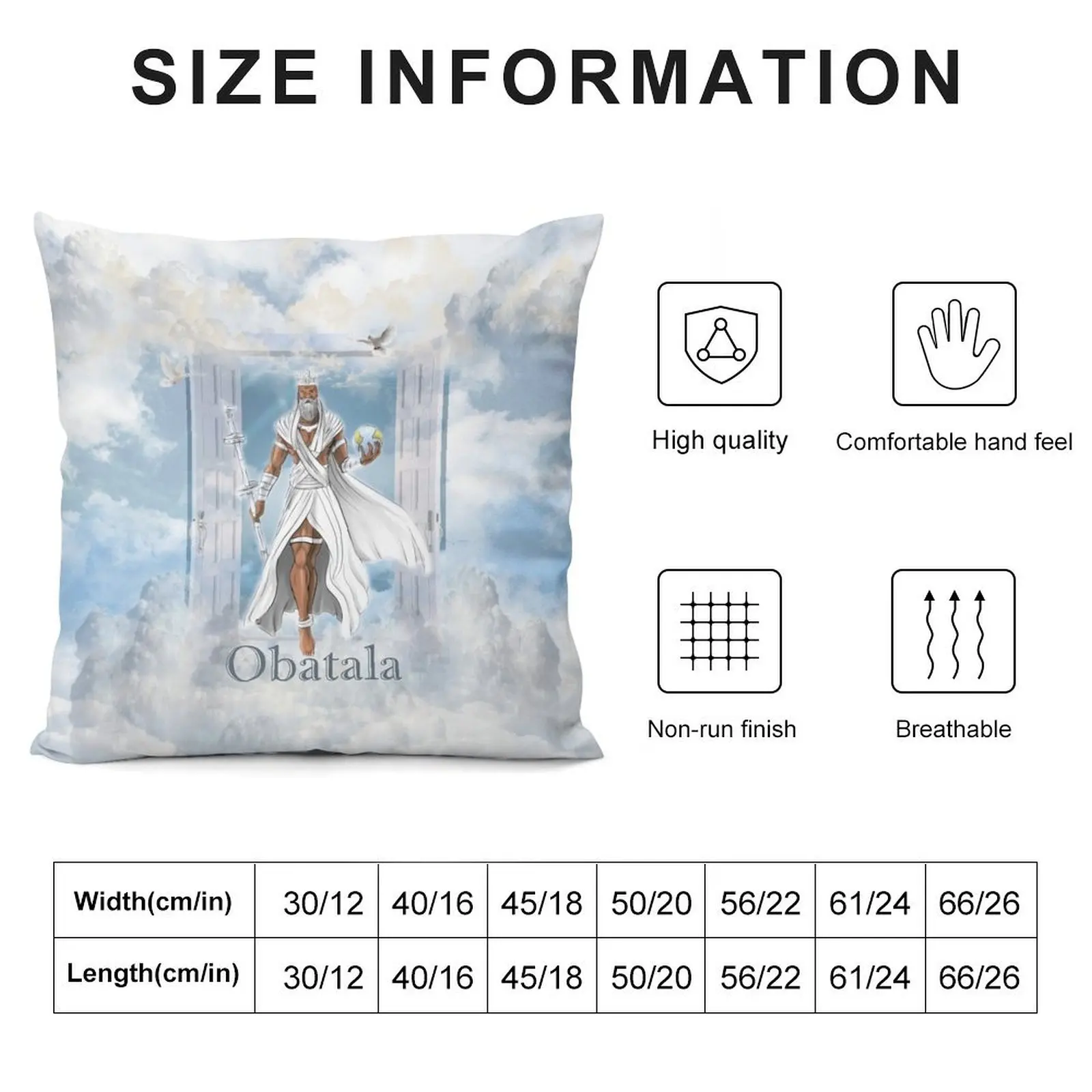 Obatala Бог творчества и мудрости в Yoruba Pantheon декоративная подушка для сна