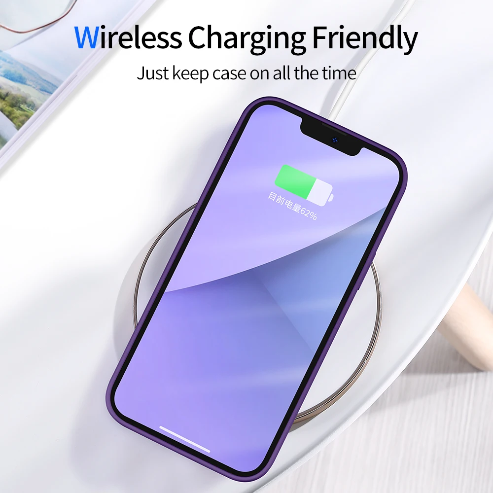 Жидкий силиконовый чехол SmartDevil для iPhone 14 Pro Max темно-фиолетовая задняя крышка Magsafe