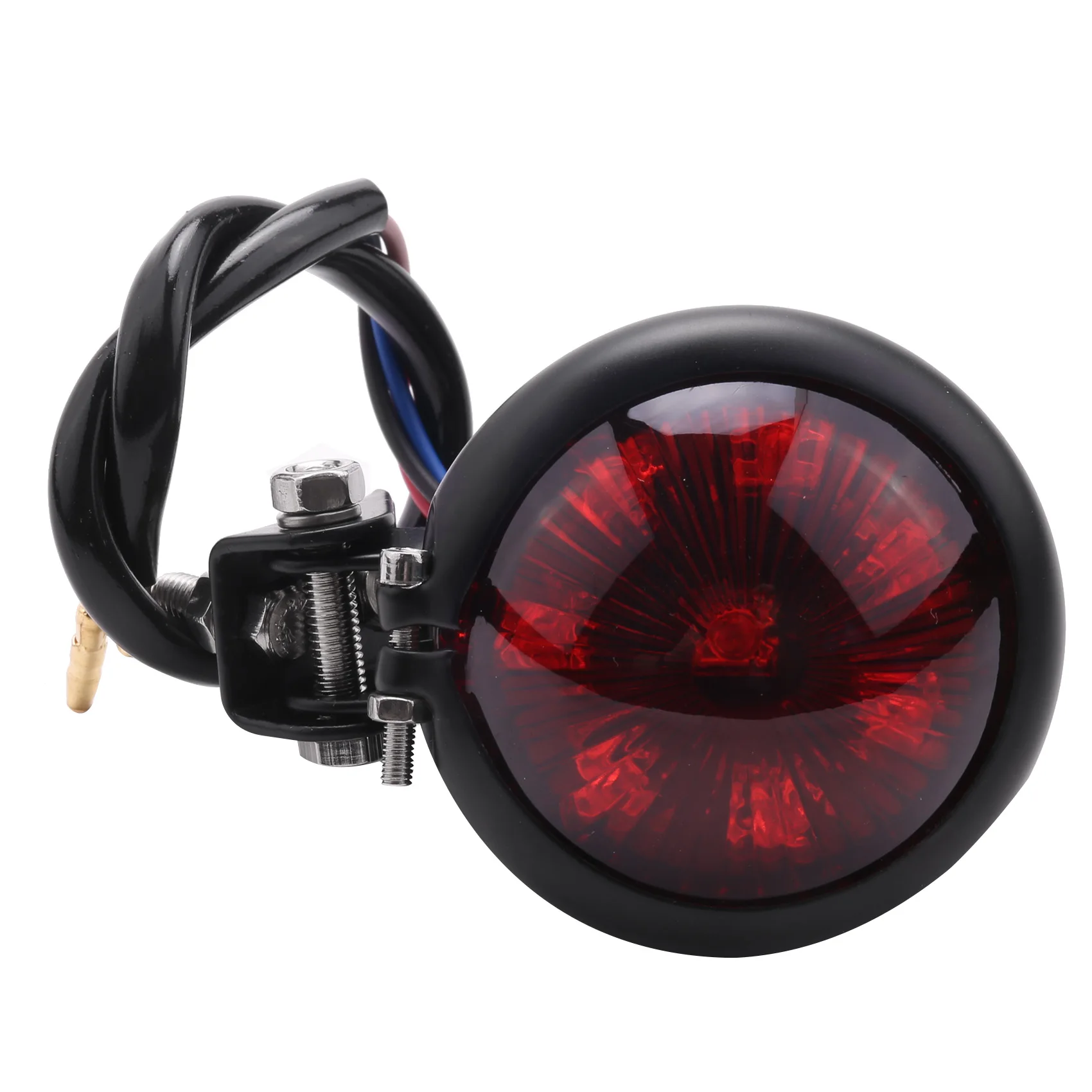

Red 12V Led Black Adjustable Cafe Racer Style Stop Tail Light Motorcycles Brake Rear Lamp Tail Light for Chopper Bobber