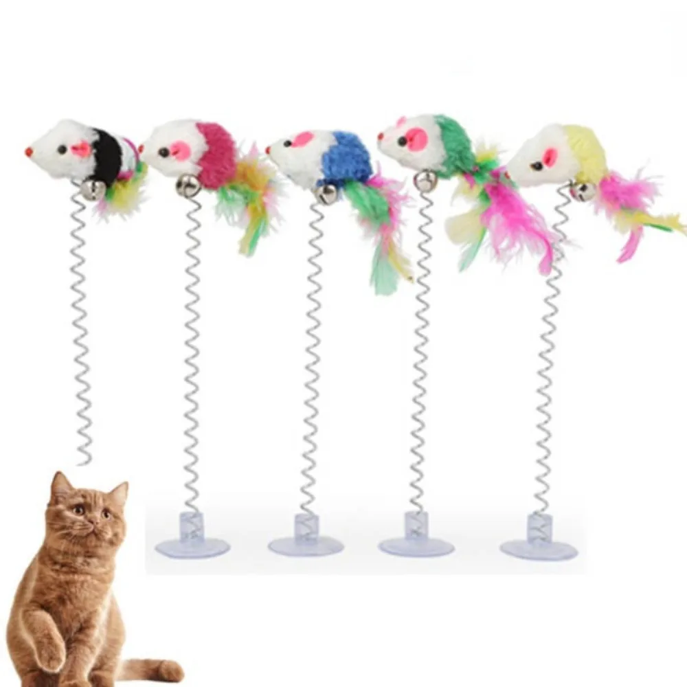 

3PCS Interactive Cat Toy Wand Simulation Feather Mouse Stick Kitten Play Exercise Chase Indoor Teaser Funny Playing Supplies