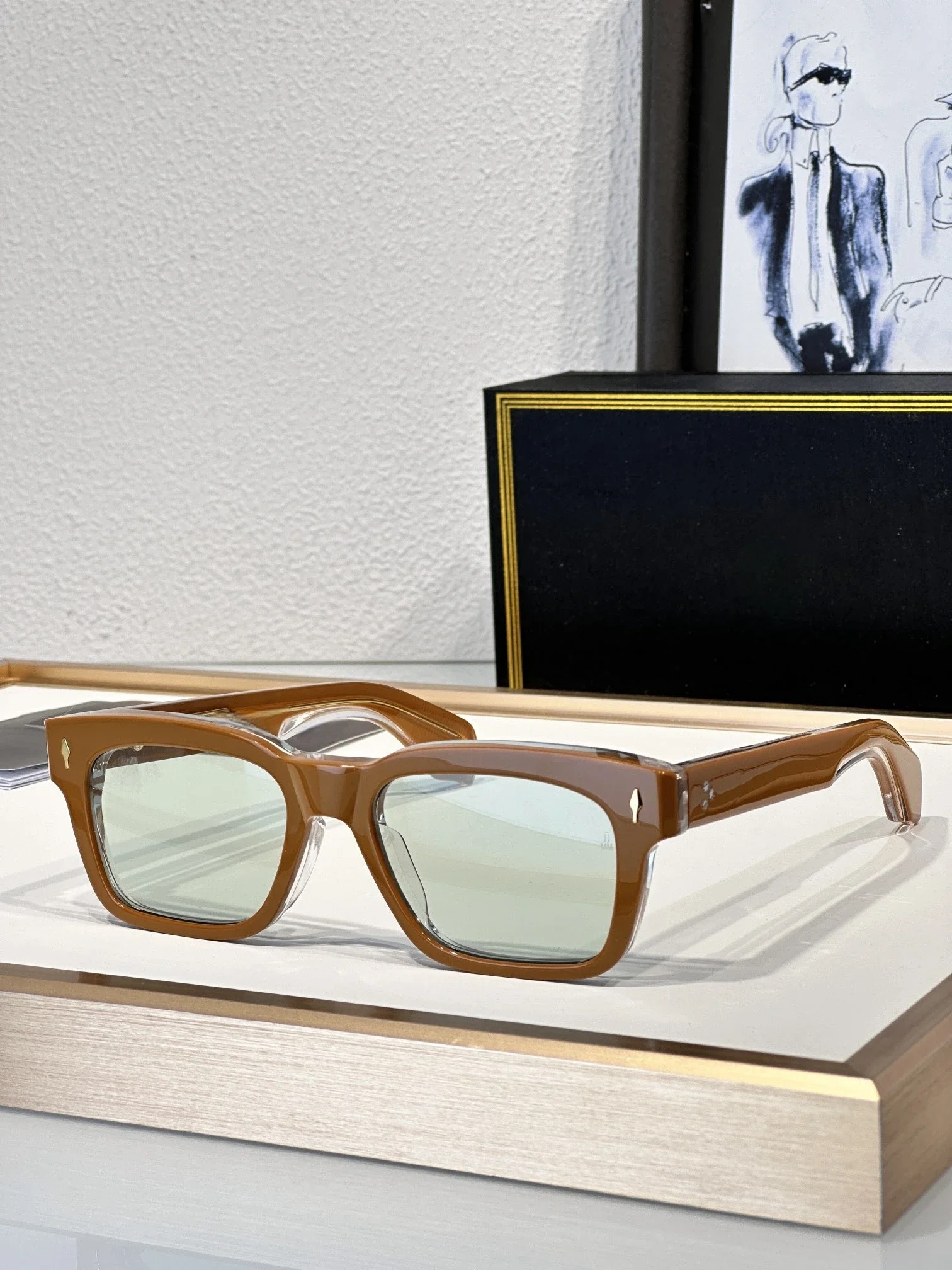 Ацетатные квадратные JMM мужские модные дизайнерские очки уличные женские